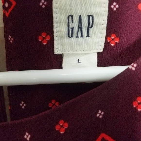 Gap printed long long sleeve blouse size large - Picture 8 of 9